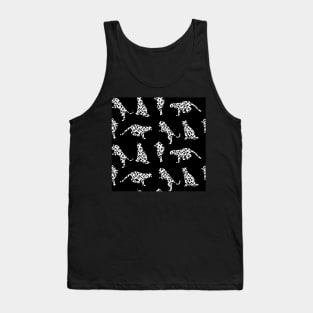 Black and White Leopard Silhouettes Tank Top